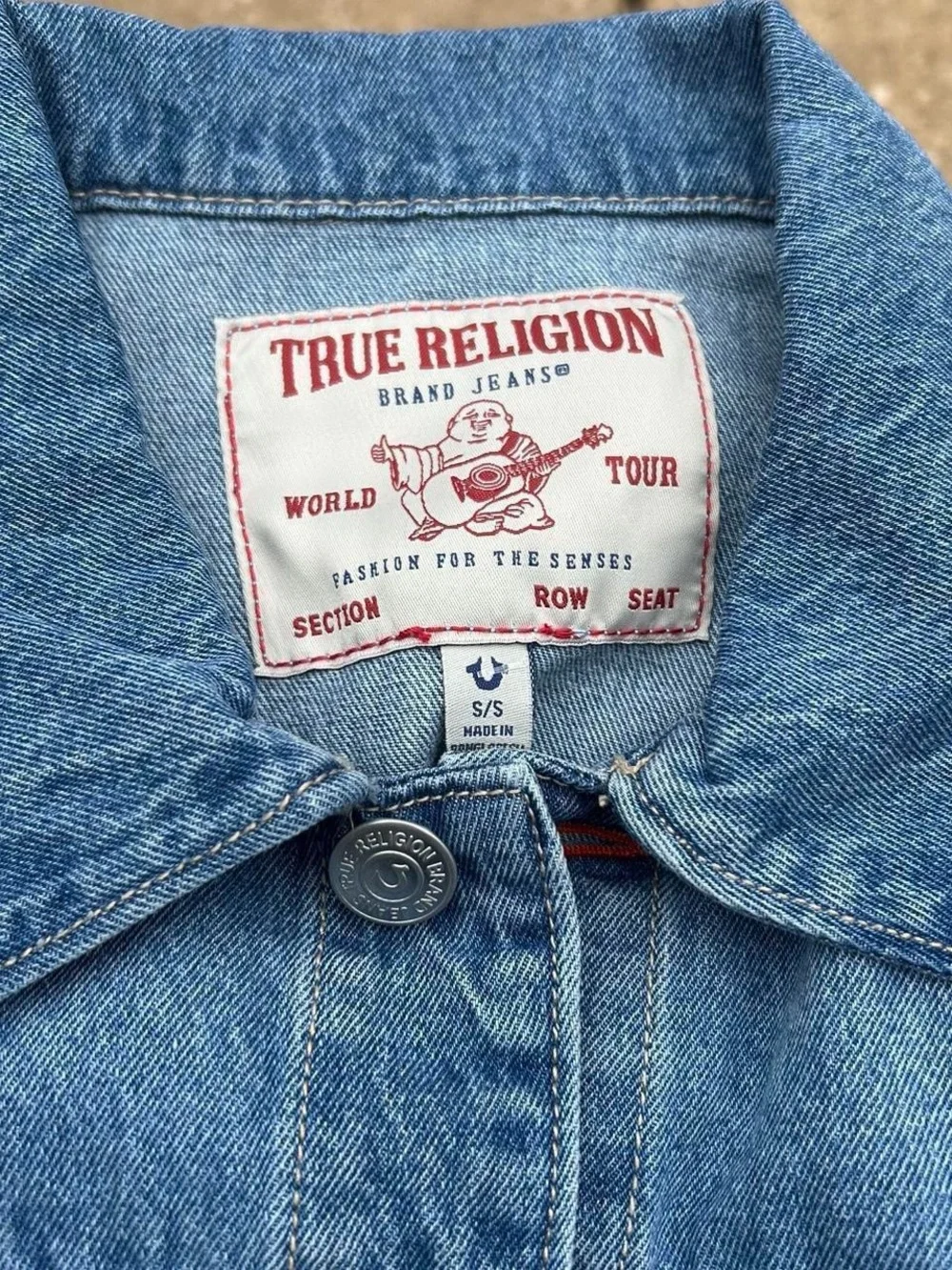 True Religion Men’s Blue Denim Trucker Jacket